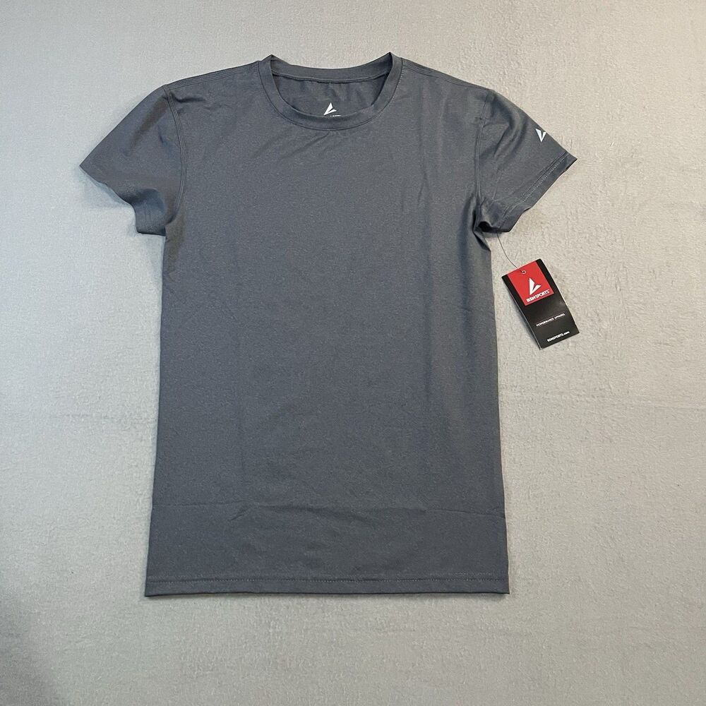 BSN Sports Gray Compression Short Sleeve Shirt Athletic Mens Size M NEW